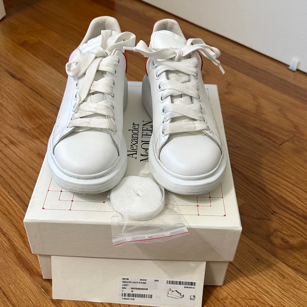 Alexander McQueen Classic White Lace-Up Sneakers